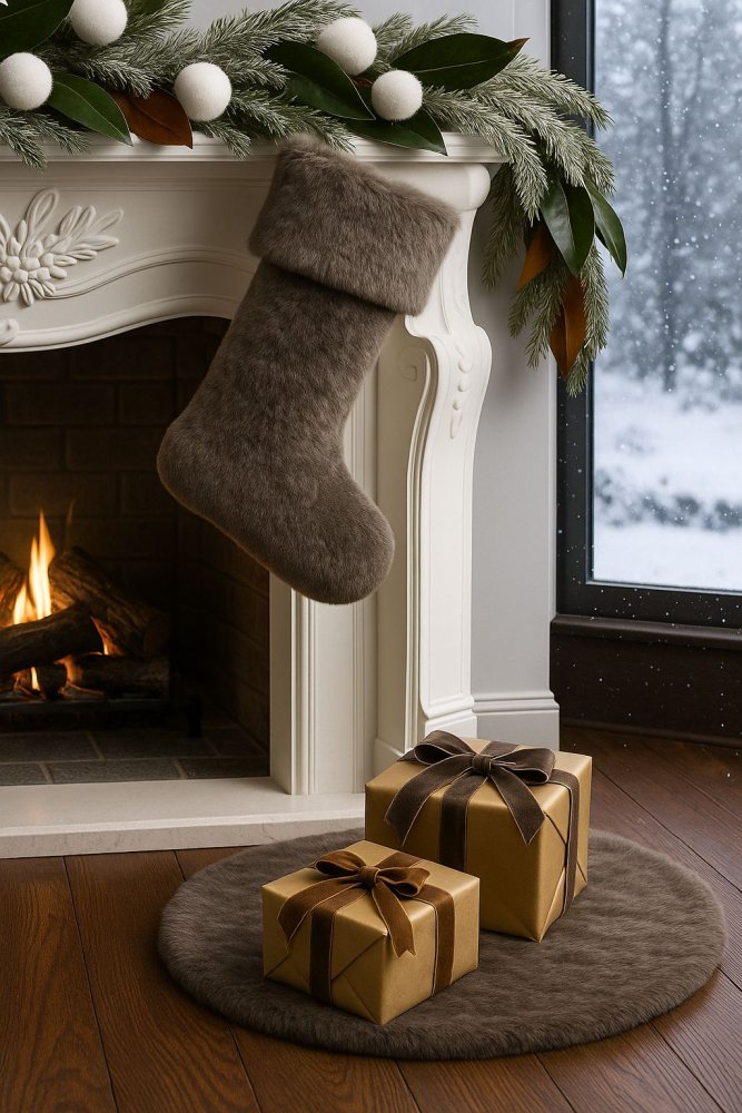 Christmas Stocking Pelush - Grey