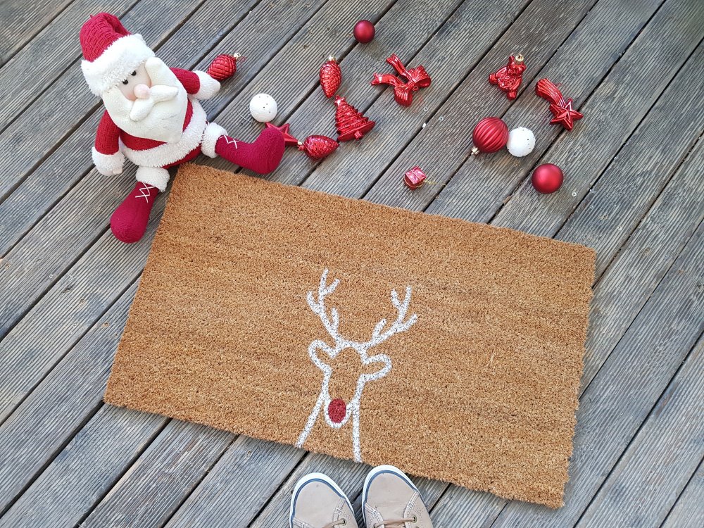 Coco Doormat Snowy Deer