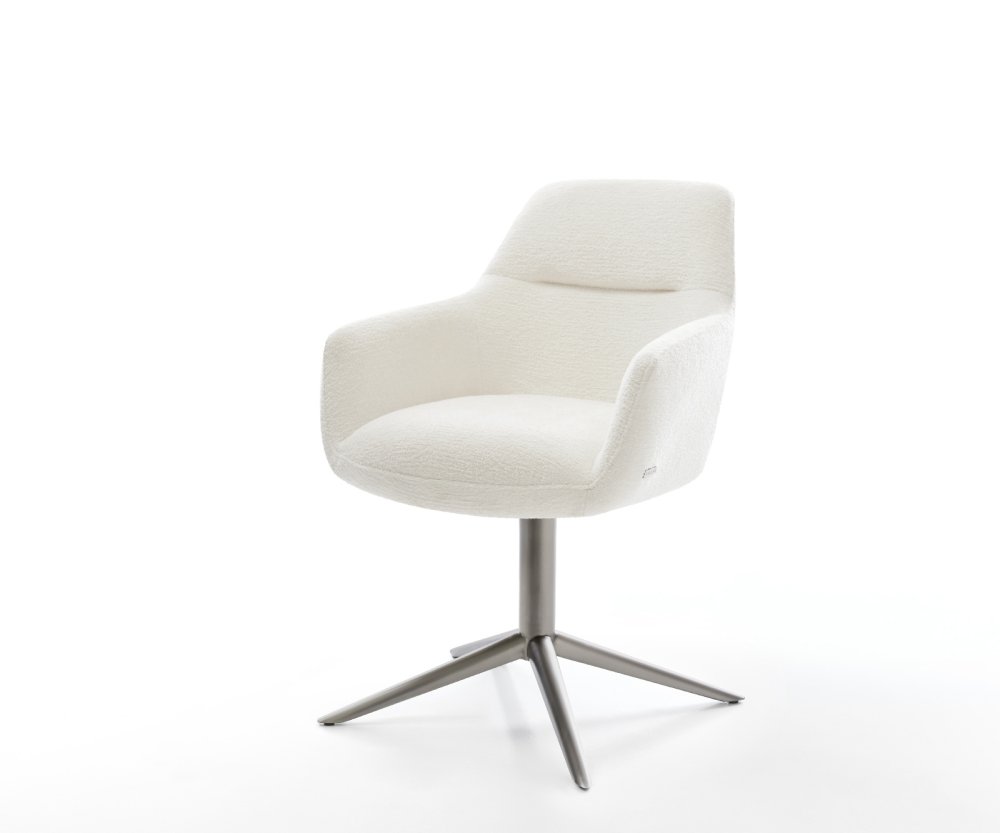 Jedálenská stolička Pejo-Flex bouclé mäkký béžová podstava grafitová