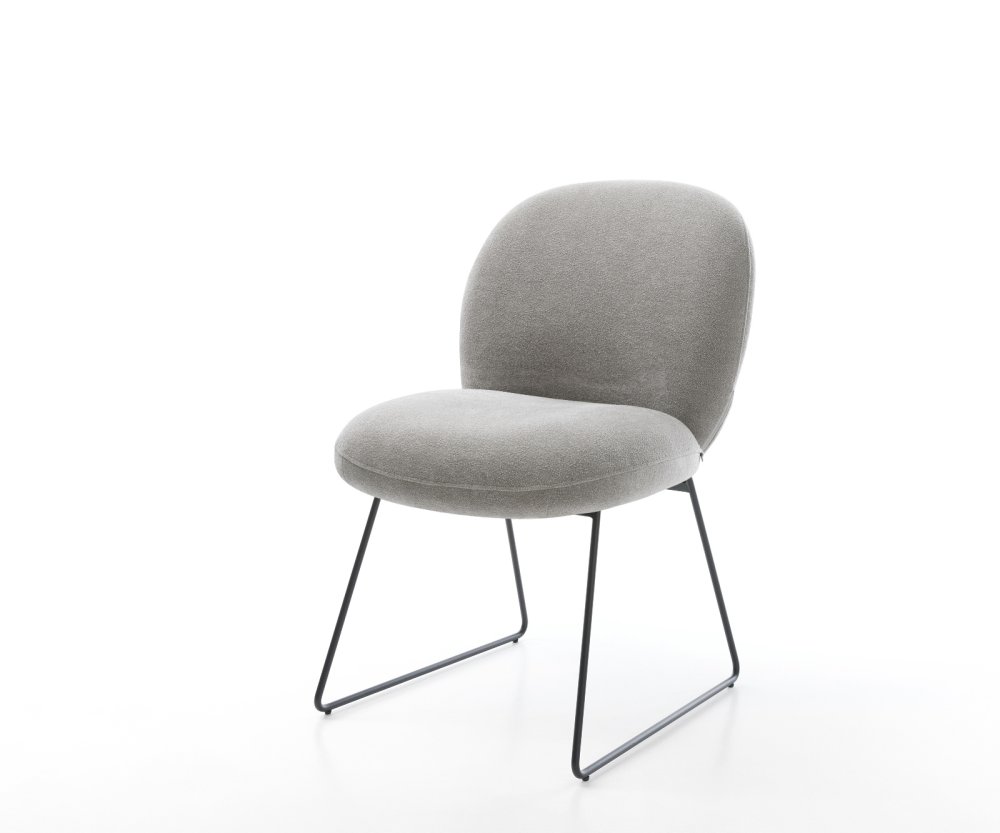 Jedálenská stolička Nube-Flex texturovaná látka mäkký sivá tenká