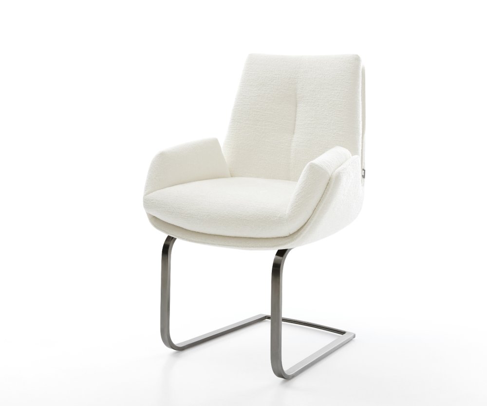 Konzolová jedálenská stolička Clea-Flex bouclé mäkká béžová konzolová