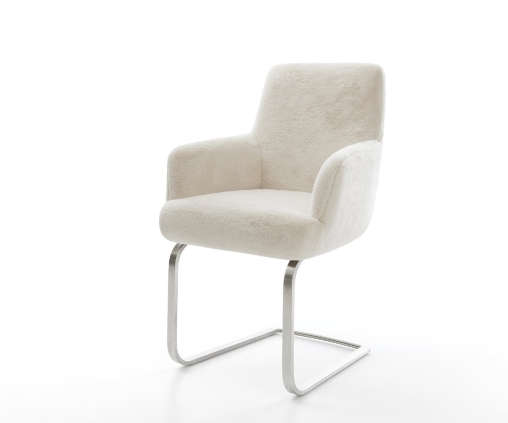 Konzolová jedálenská stolička Heira-Flex s opierkami plyšový manšester