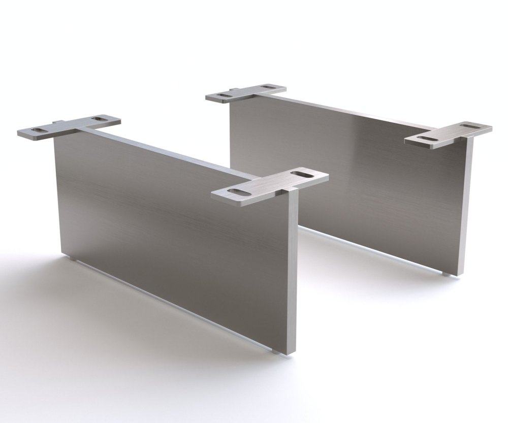 Podstava závesné 15 cm nerezová oceľ kefovaná pre skrine hĺbky 40 cm