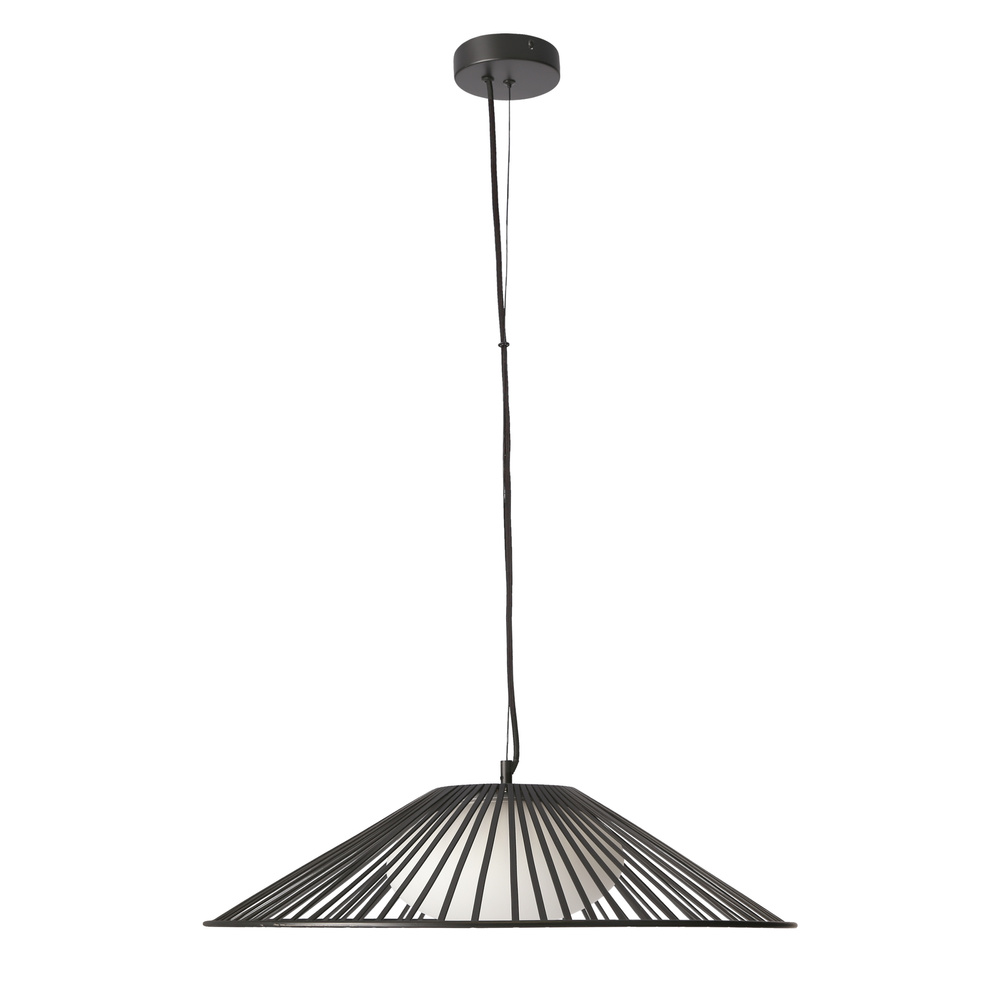 Lampa wisząca Sonte 60 czarna z białym kloszem nad stół GX53