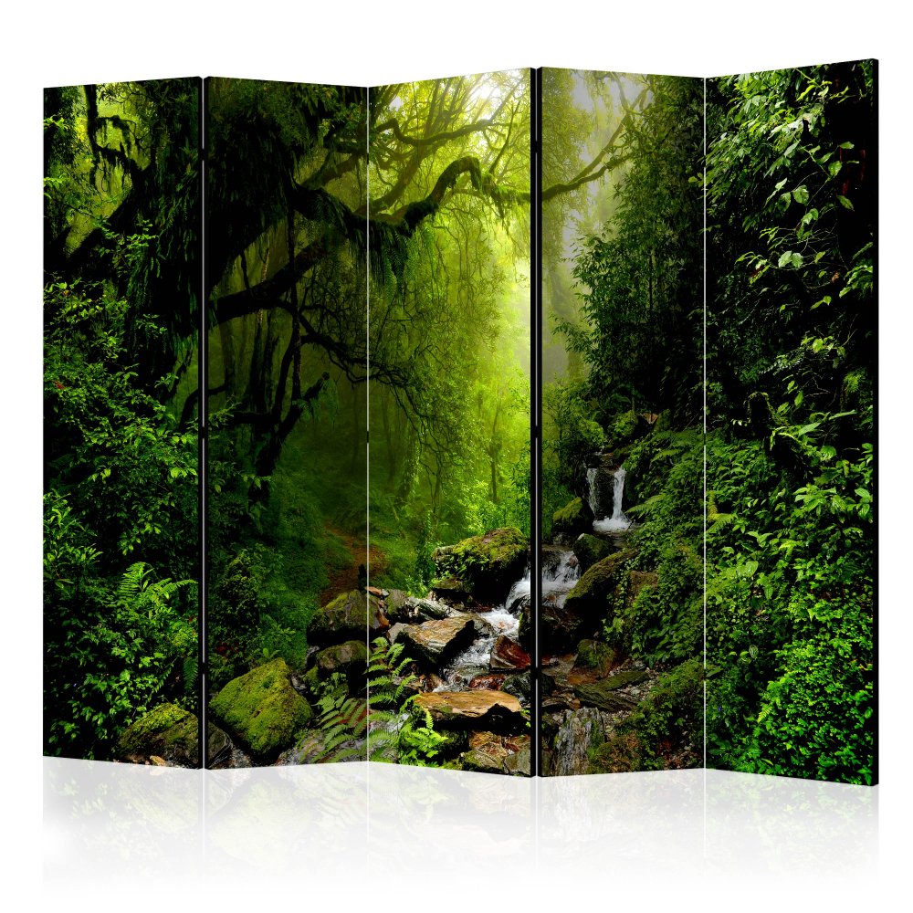 Levně Paraván The Fairytale Forest Dekorhome 225x172 cm (5-dílný)