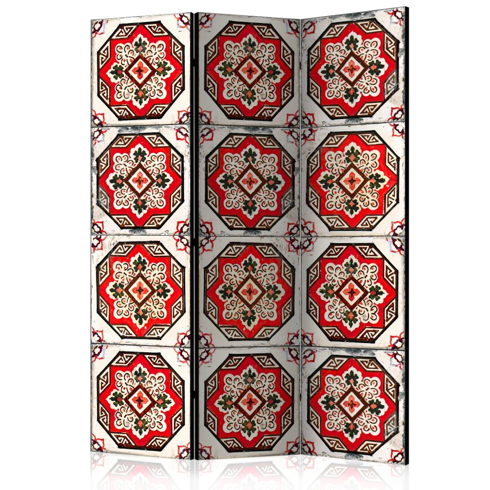 Paraván Dance of Red Line Dekorhome 135x172 cm (3-dílný)
