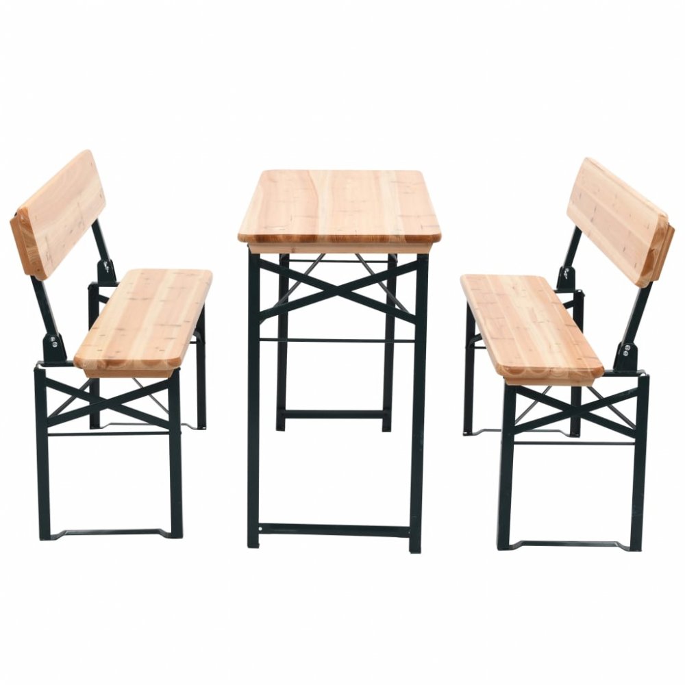 Skladací pivný set stôl s 2 lavicami 118 cm jedľa