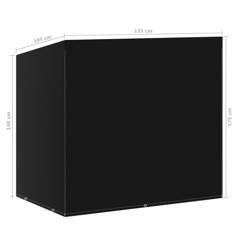 E-shop Plachta na záhradnú hojdačku čierna Dekorhome 135x105x175 cm