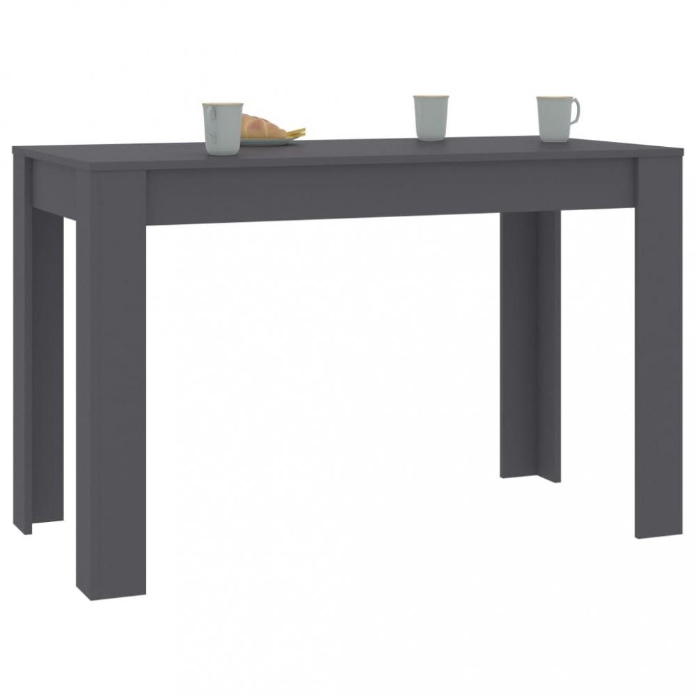 Jedálenský stôl 120x60 cm Dekorhome Sivá lesk