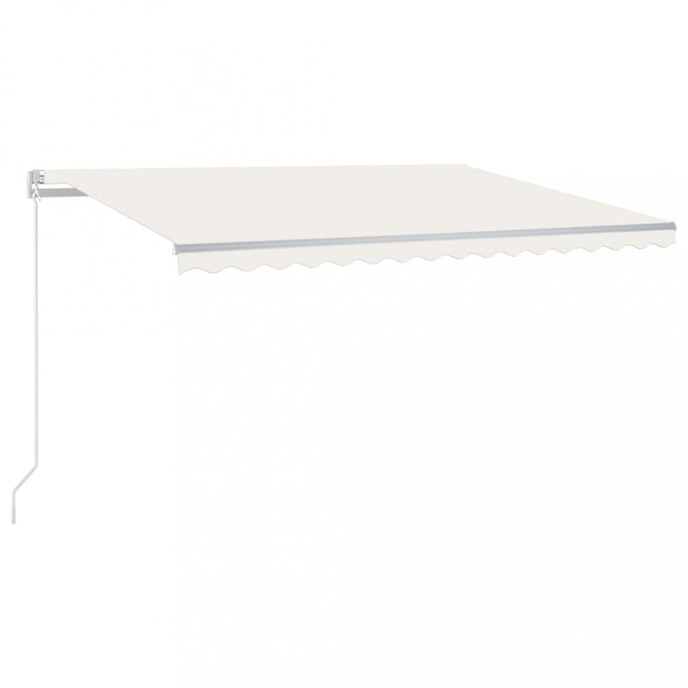 Ručně zatahovací markýza 400x300 cm Dekorhome Krémová