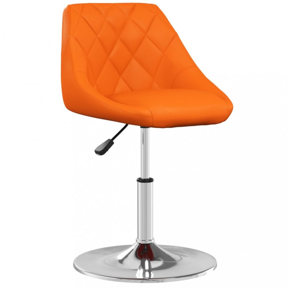Kancelářská židle umělá kůže / chrom Dekorhome Oranžová