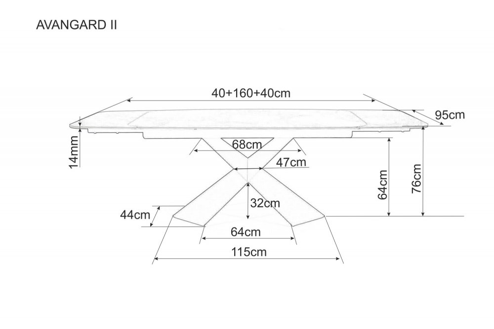 Rozkládací jídelní stůl AVANGARD II Signal