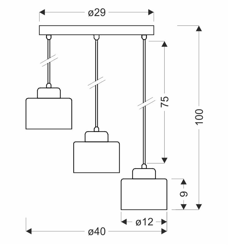 Obrázok Závesná lampa WAMA 3xE27 Candellux