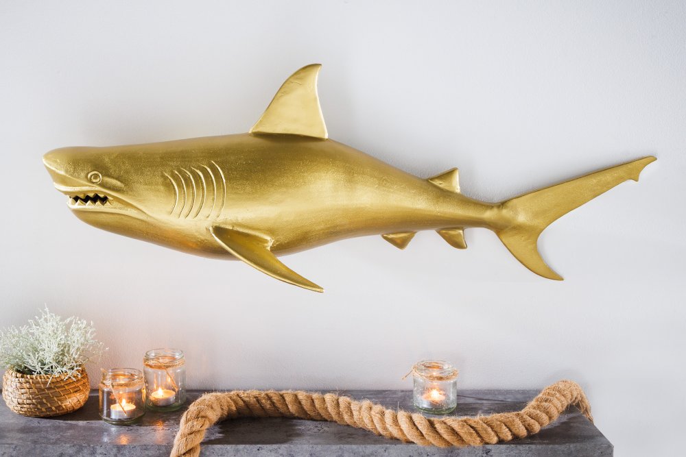 E-shop Nástenná dekorácia žralok DAKENTA Dekorhome L´avé