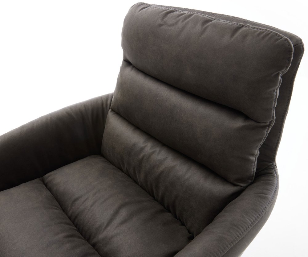 Otočná židle Abelia-Flex s područkami antracitová vintage Obrázek