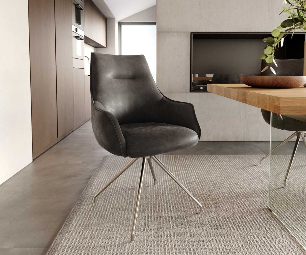 Otočná židle Alja-Flex s područkami křížová podnož zúžená