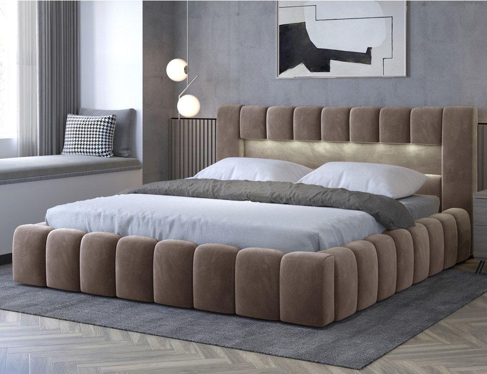 Posteľ Lamica 140x200 + Kovový rám / plynový výťah / kontajner