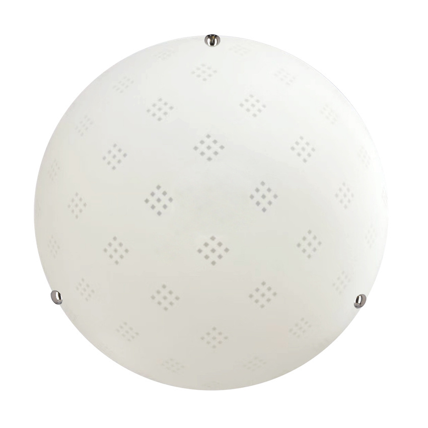 Stropná lampa Fanusa 30 chróm 1x60W E27 tienidlo biele so vzorom