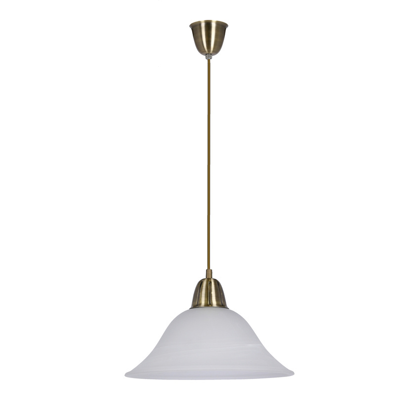 Závesná lampa Rubi Patina 1X60W E27 tienidlo biela alabaster