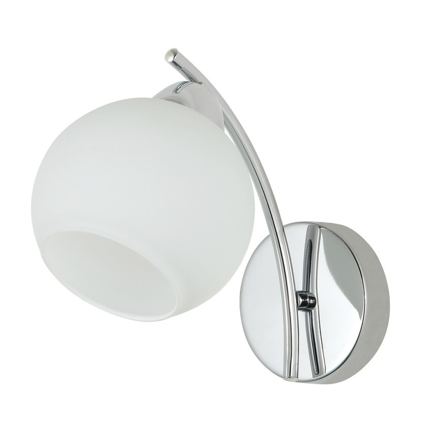 Nástenná lampa AMOS Chrome 1x40W E27 biele tienidlo