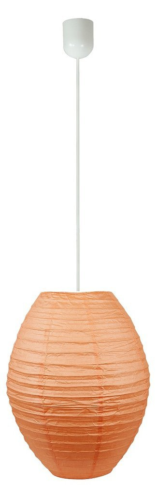 Oranžová papírová závěsná lampa úlový kokon