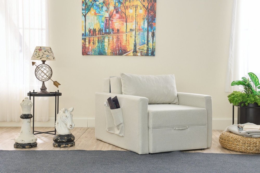 Rozkladacie kreslo Saros - Cream