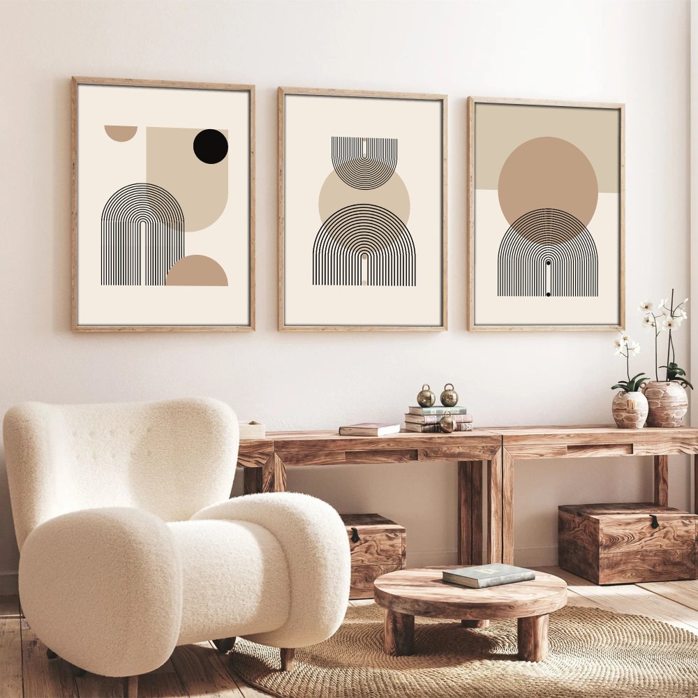 Dekoratívny rámovaný obraz z MDF (3 kusy) Huhu263 - 50 x 70