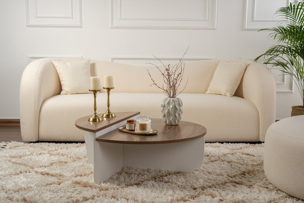 Konferenční stolek Orion - Walnut, White (obrázek 4)