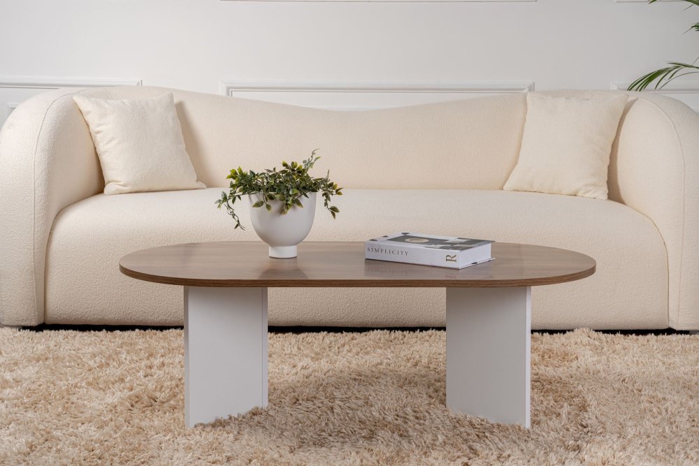 Konferenční stolek Sable - Walnut, White (obrázek 8)