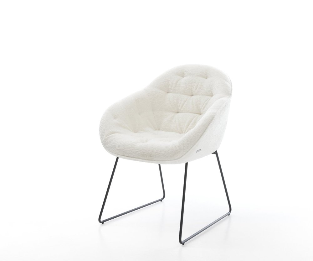 Jedálenská stolička Gaio-Flex bouclé mäkký béžová tenká podstava