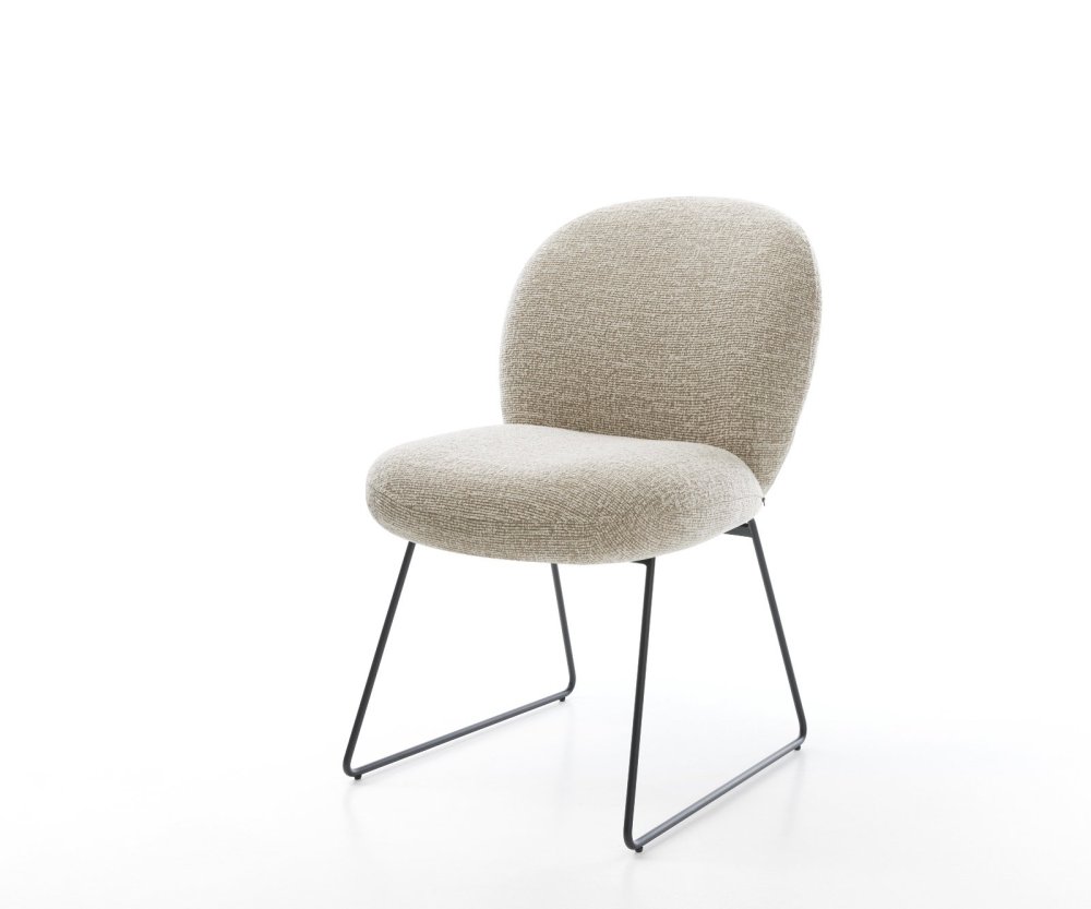 Jedálenská stolička Nube-Flex tkanina mäkký béžová tenká podstava