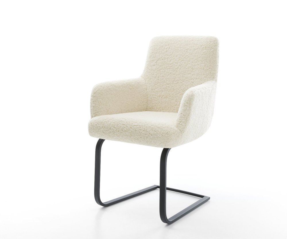 Konzolová jedálenská stolička Heira-Flex s opierkami teddy látka