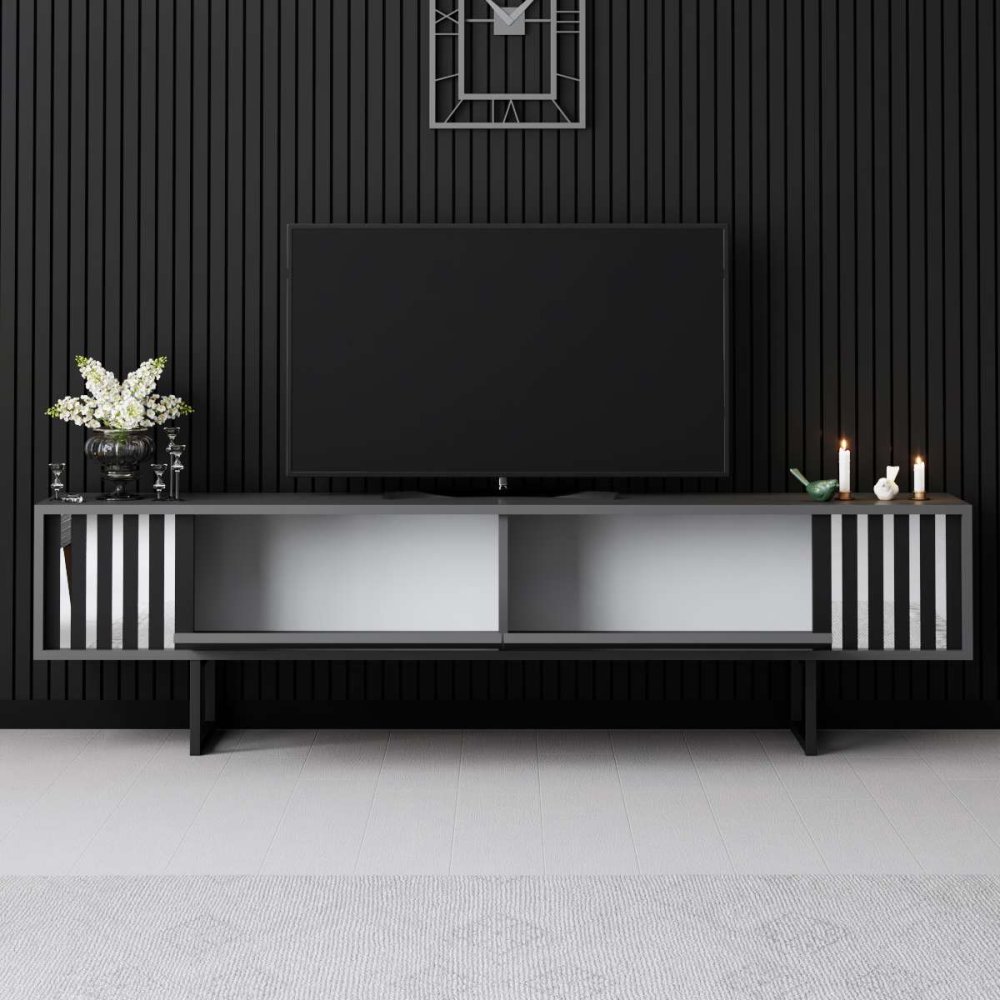 TV stolek Chrome Line - Anthracite, Black (obrázek 7)