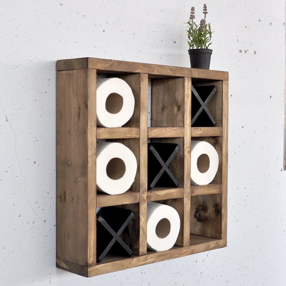 Dekoratívna drevená nástenná polica Raf299