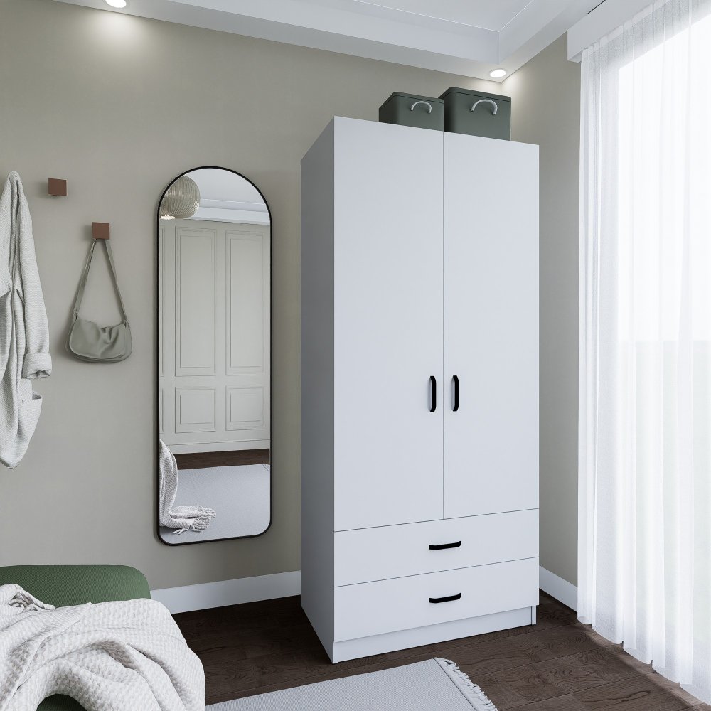 Šatní skříň Yaman 1600-042 - White (obrázek 5)