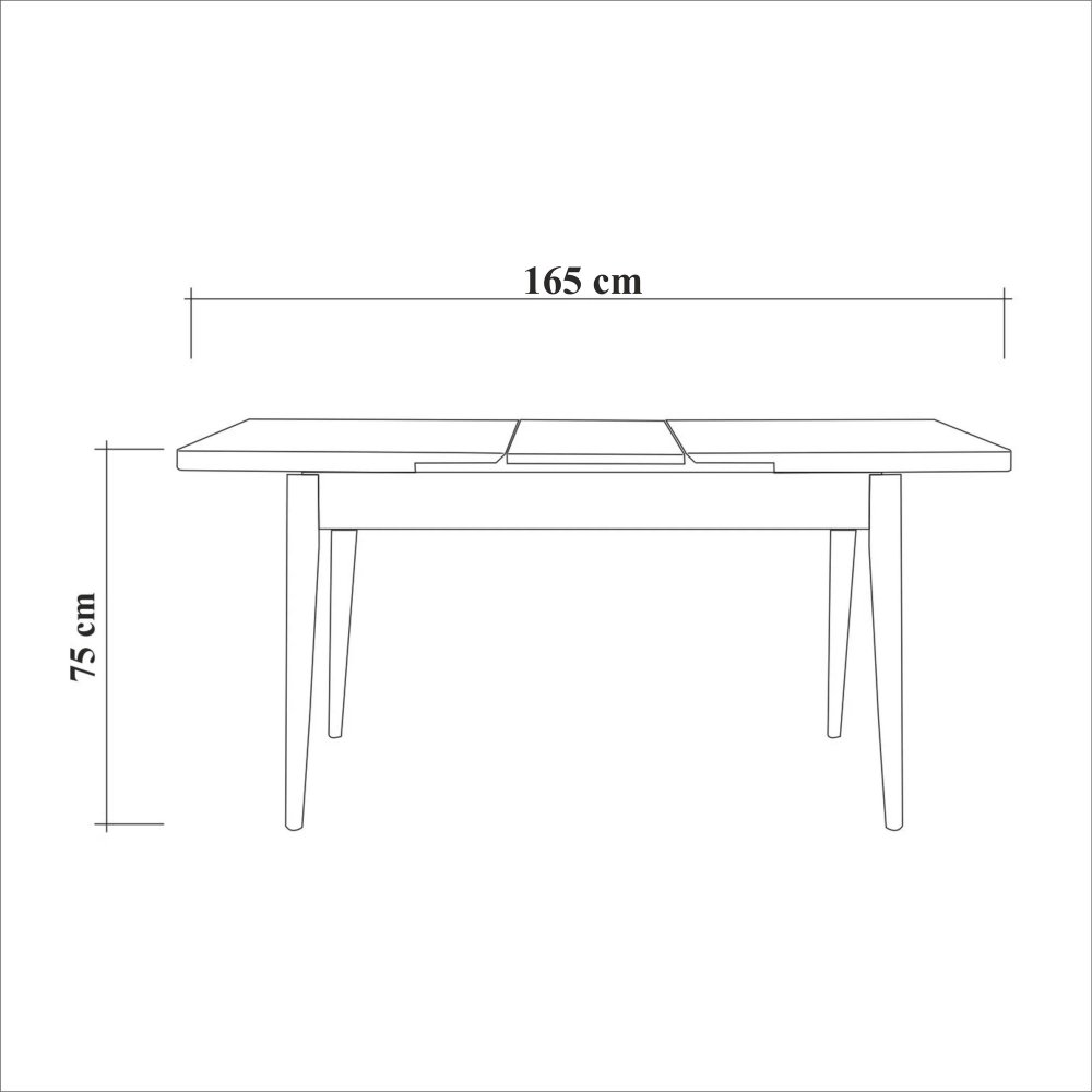 Extendable Dining Table Vina - Walnut (obrázek 6)