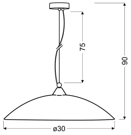 LAMPA SUFITOWA WISZĄCA OTEO E27 BIAŁY MOSIĄDZ MAT