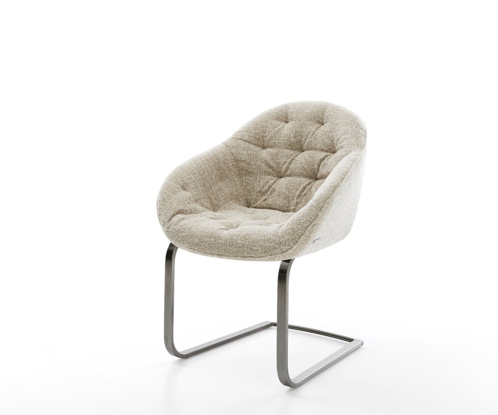 Konzolová jedálenská stolička Gaio-Flex tkanina mäkká béžová konzolová