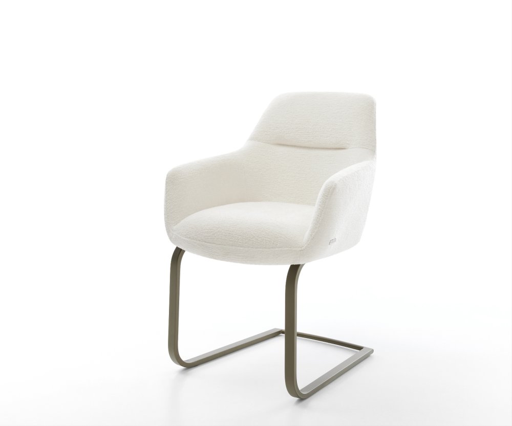 Konzolová jedálenská stolička Pejo-Flex bouclé mäkký béžová konzolová