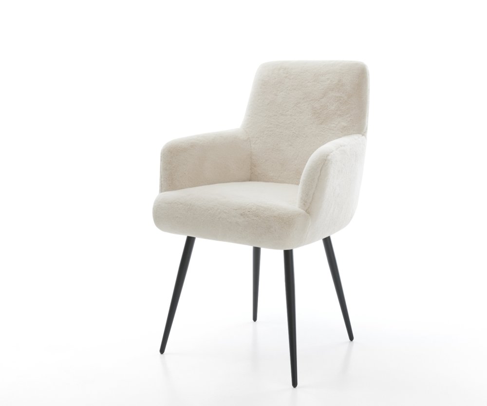 Jedálenská stolička Heira-Flex s opierkami plyšový manšester krémovo