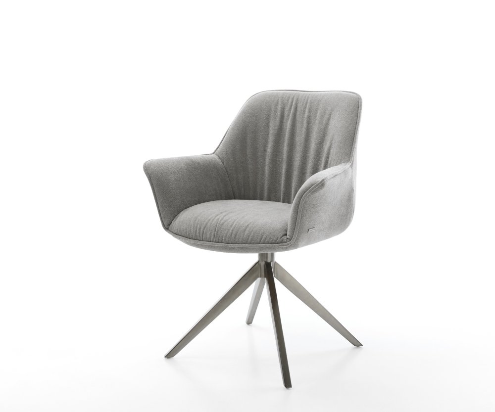 Jedálenská stolička Keila-Flex s opierkami texturovaná látka mäkká