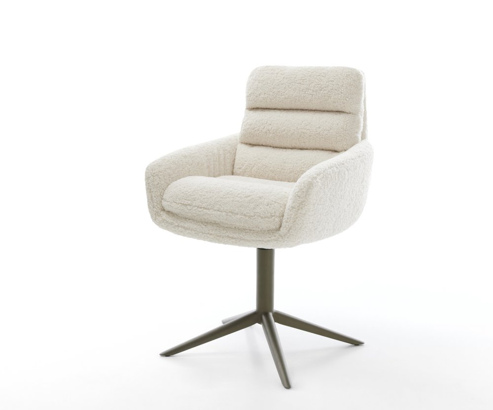 Jedálenská stolička Abelia-Flex s opierkami tkanina teddy béžová