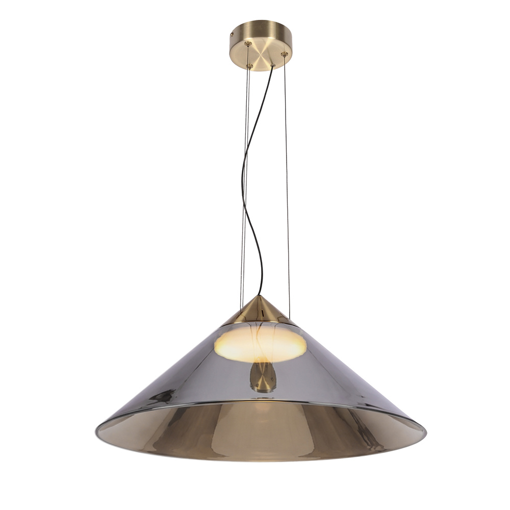 Lampa wisząca Presto 50 szklana z dymionym kloszem nad stół do salonu GX53