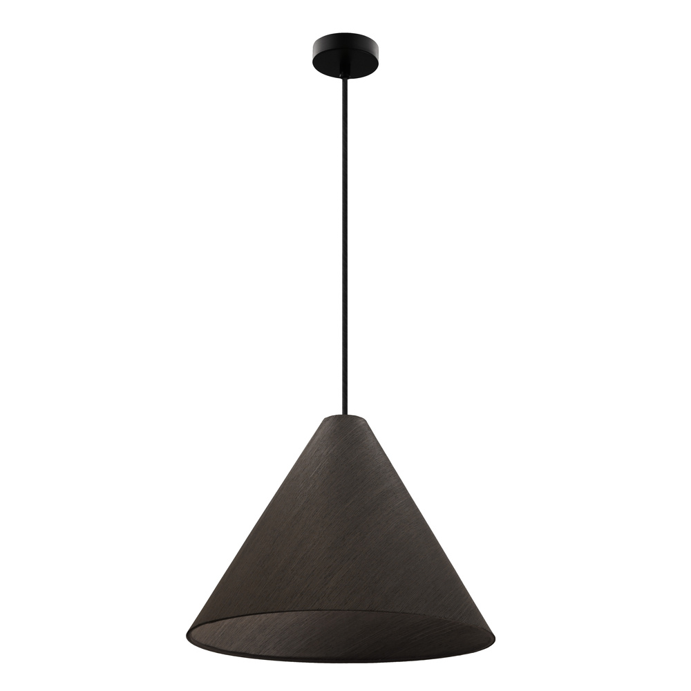 Levně CONO lampa wisząca 33 czarny 1x40W E27 abażur fornir hebanowy