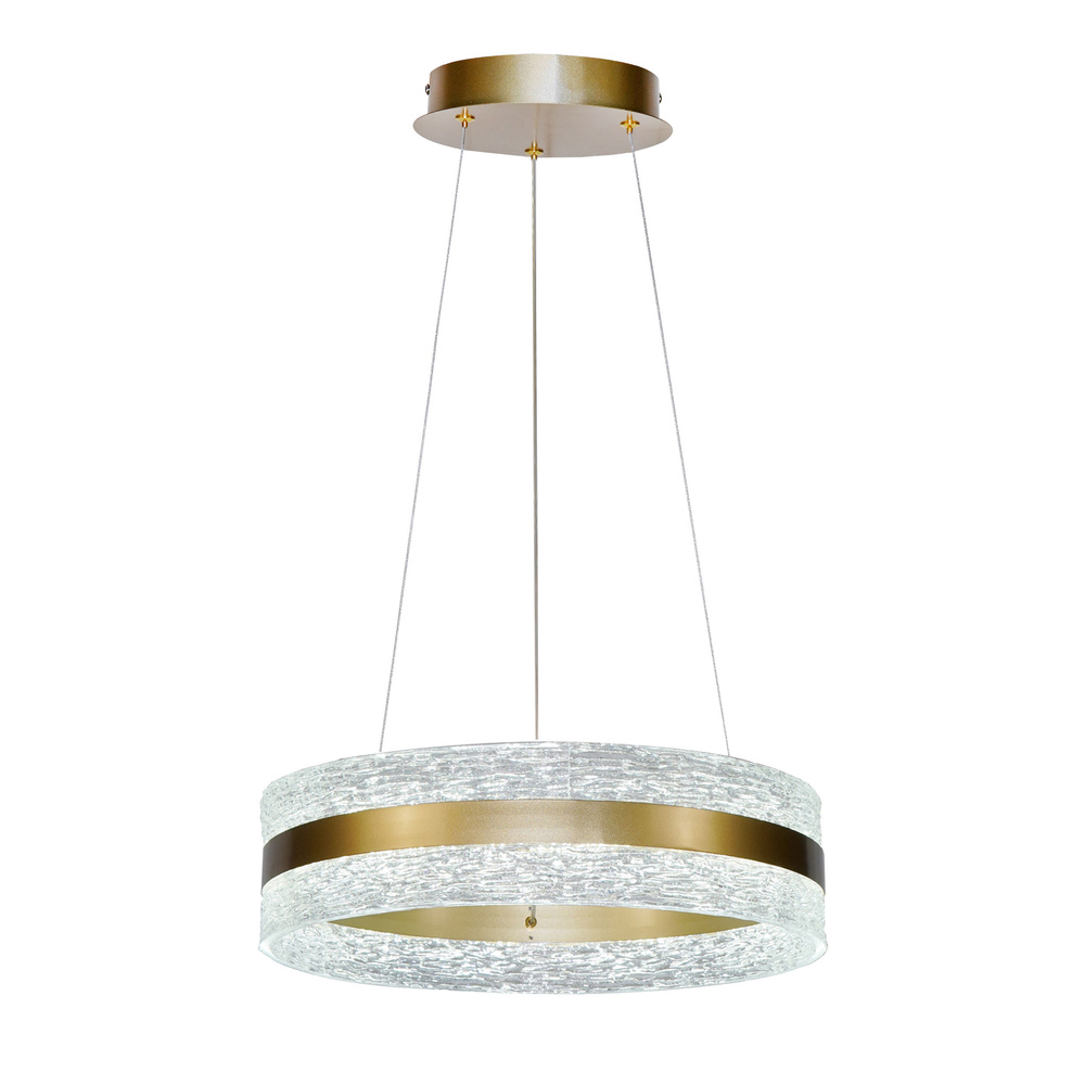 CASTILLO 40 lampa wisząca złoty 24W LED 3000, 4500, 6500K kryształki bezbarwne