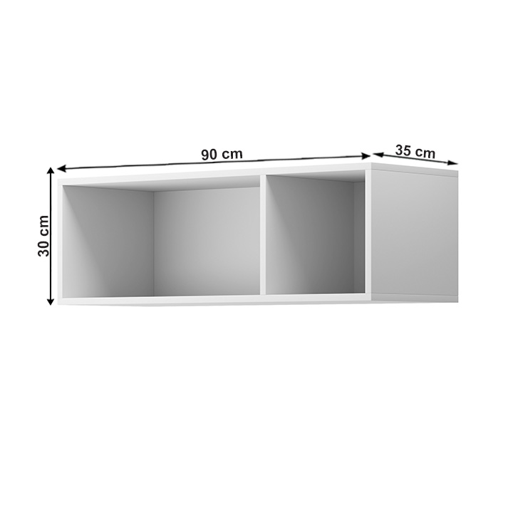 Závěsná police SPRING ER90 Tempo Kondela Bílá Obrázek