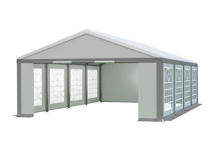 Zahradní párty stan 5x8m KLASIK Bílá / šedá