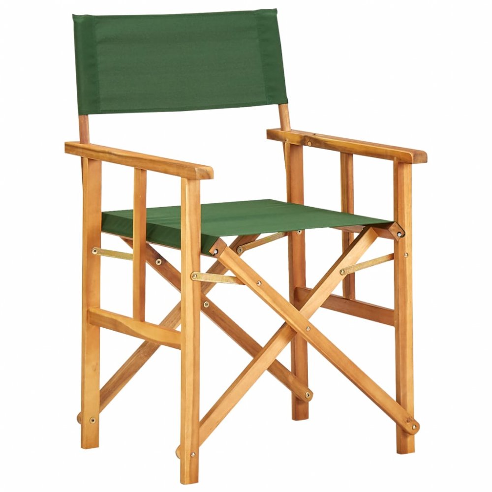 E-shop Režisérska stolička akáciové drevo Dekorhome Zelená