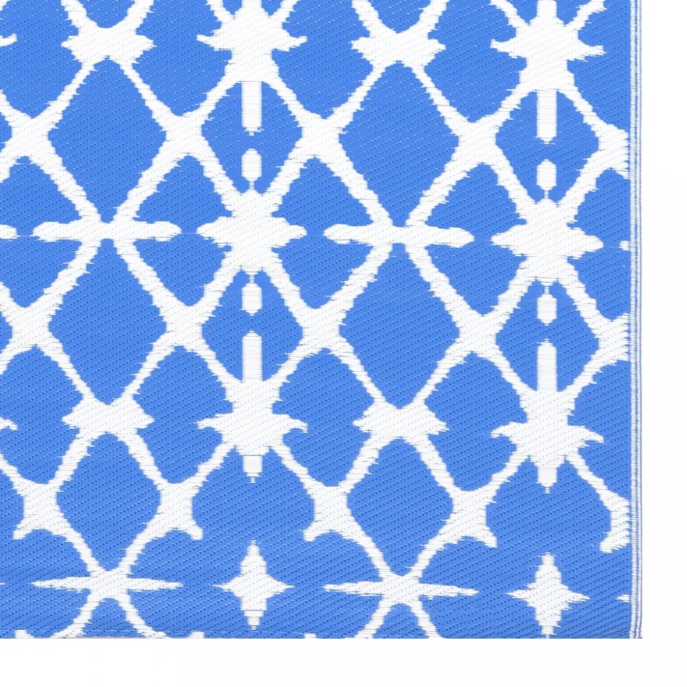 Vonkajší koberec PP modrá / biela Dekorhome 190x290 cm
