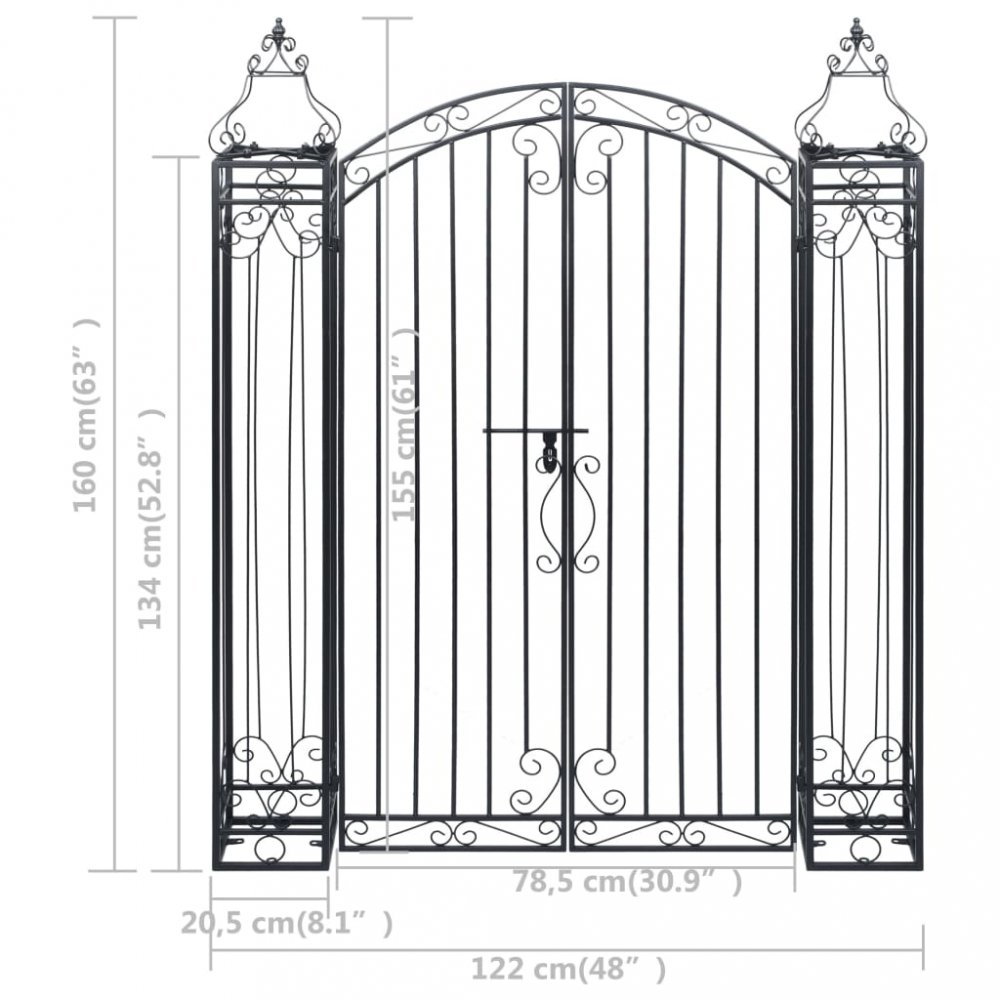 Okrasná záhradná brána kov Dekorhome 100 cm